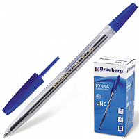 Ручка BRAUBERG LINE 141097 син черная 1 шт