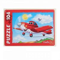 Пазлы Рыжий кот 104 Самолетик красн