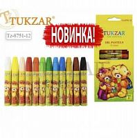 Мелки 12 цветов восковые масляные TUKZAR Tz-8751-12