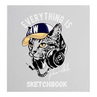 Блокнот Sketchbook MILAND А5 80 листов Кот в кепке