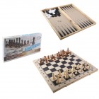 Игра Шахматы 3 в 1 деревянные Шашки Нарды Кокос 20567/4 47*47 см