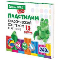 Пластилин 12 цветов BRAUBERG KIDS 106436